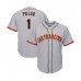 Men's San Francisco Giants #1 Kevin Pillar Replica Grey Road Cool Base Baseball Jersey