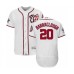 Men's Washington Nationals #20 Kyle Barraclough White Home Flex Base Authentic Collection 2019 World Series Champions Baseball Stitched Jersey