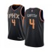 Men's Phoenix Suns #4 Jevon Carter Authentic Black Basketball Stitched Jersey Statement Edition