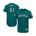 Men's Seattle Mariners #61 Matt Magill Teal Green Alternate Flex Base Authentic Collection Baseball Player Stitched Jersey