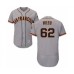 Men's San Francisco Giants #62 Logan Webb Grey Road Flex Base Authentic Collection Baseball Player Stitched Jersey