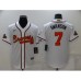 Men's Atlanta Braves #7 Dansby Swanson Nike White 2022 Gold Program Authentic Player Stitched Jersey