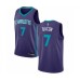 Men's Jordan Charlotte Hornets #7 Dwayne Bacon Authentic Purple Basketball Stitched Jersey Statement Edition