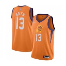 Men's Phoenix Suns #13 Steve Nash Authentic Orange Finished Basketball Stitched Jersey - Statement Edition