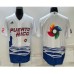 Men's Puerto Rico Baseball Big Logo White 2023 World Baseball Classic Stitched Jerseys