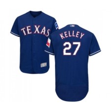 Men's Texas Rangers #27 Shawn Kelley Royal Blue Alternate Flex Base Authentic Collection Baseball Jersey