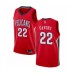 Men's New Orleans Pelicans #22 Derrick Favors Authentic Red Basketball Jersey Statement Edition