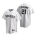 Men's Nike Colorado Rockies #21 Kyle Freeland White Home Stitched Baseball Jersey