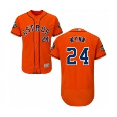 Men's Houston Astros #24 Jimmy Wynn Orange Alternate Flex Base Authentic Collection 2019 World Series Bound Baseball Stitched Jersey