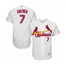 Men's St. Louis Cardinals #7 Andrew Knizner White Home Flex Base Authentic Collection Baseball Player Stitched Jersey