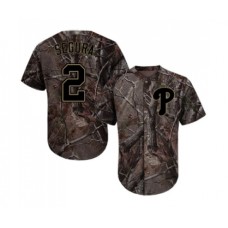 Men's Philadelphia Phillies #2 Jean Segura Authentic Camo Realtree Collection Flex Base Baseball Jersey