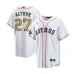 Men's Houston Astros #27 Jose Altuve Nike White Gold 2023 Gold Collection Replica Player Stitched Jersey