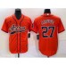 Men's Houston Astros #27 Jose Altuve Orange Cool Base Stitched Baseball Jersey