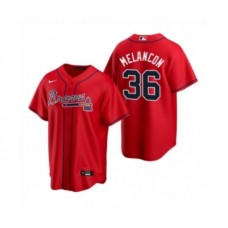 Men's Atlanta Braves #36 Mark Melancon Nike Red 2020 Replica Alternate Stitched Jersey