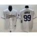 Men's New York Yankees #99 Aaron Judge White Cool Base Stitched Baseball Jersey