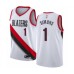 Men's Portland Trail Blazers #1 Anfernee Simons Authentic White Basketball Jersey - Association Edition