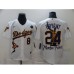 Men's Los Angeles Dodgers Kobe Bryant White Portrait Stitched Jersey