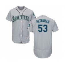 Men's Seattle Mariners #53 Dan Altavilla Grey Road Flex Base Authentic Collection Baseball Player Stitched Jersey