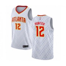 Men's Atlanta Hawks #12 De'Andre Hunter Authentic White Basketball Stitched Jersey - Association Edition