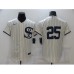 Men's Chicago White Sox #25 Jim Abbott Cream Elite 2021 Field of Dreams Stitched Jersey