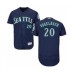 Men's Seattle Mariners #20 Daniel Vogelbach Navy Blue Alternate Flex Base Authentic Collection Baseball Player Stitched Jersey