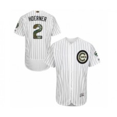 Men's Chicago Cubs #2 Nico Hoerner Authentic White 2016 Memorial Day Fashion Flex Base Baseball Player Stitched Jersey