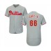 Men's Philadelphia Phillies #66 Edgar Garcia Grey Road Flex Base Authentic Collection Baseball Player Stitched Jersey