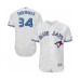 Men's Toronto Blue Jays #34 Matt Shoemaker White Home Flex Base Authentic Collection Baseball Player Stitched Jersey