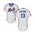 Men's New York Mets #13 Luis Guillorme White Alternate Flex Base Authentic Collection Baseball Player Stitched Jersey