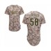 Men's Cincinnati Reds #58 Luis Castillo Authentic Camo Alternate Cool Base Baseball Jersey