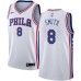 Men's Nike Philadelphia 76ers #8 Zhaire Smith Swingman White NBA Jersey - Association Edition