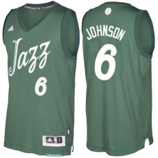 Men's Utah Jazz #6 Joe Johnson Green 2016-2017 Christmas Day NBA Swingman Jersey