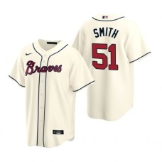 Men's Nike Atlanta Braves #51 Will Smith Cream Alternate Stitched Baseball Jersey