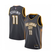 Men's Oklahoma City Thunder #11 Detlef Schrempf Swingman Charcoal Basketball Stitched Jersey - 2019 20 City Edition