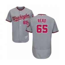 Men's Washington Nationals #65 Raudy Read Grey Road Flex Base Authentic Collection Baseball Player Stitched Jersey