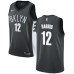 Men's Nike Brooklyn Nets #12 Joe Harris Swingman Gray NBA Jersey Statement Edition