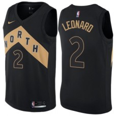 Men's Nike Toronto Raptors #2 Kawhi Leonard Swingman Black NBA Jersey - City Edition