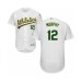 Men's Oakland Athletics #12 Sean Murphy White Home Flex Base Authentic Collection Baseball Player Stitched Jersey