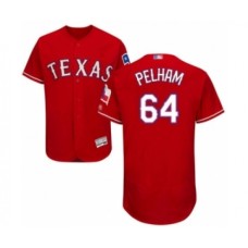 Men's Texas Rangers #64 C.D. Pelham Red Alternate Flex Base Authentic Collection Baseball Player Stitched Jersey