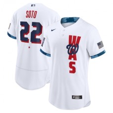 Men's Washington Nationals #22 Juan Soto Nike White 2021 MLB All-Star Game Authentic Player Stitched Jersey