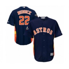 Men's Houston Astros #22 Josh Reddick Replica Navy Blue Alternate Cool Base 2019 World Series Bound Baseball Stitched Jersey