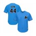 Men's Miami Marlins #44 Austin Dean Replica Blue Alternate 1 Cool Base Baseball Player Stitched Jersey