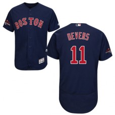 Men's Majestic Boston Red Sox #11 Rafael Devers Navy Blue Alternate Flex Base Authentic Collection 2018 World Series Champions MLB Jersey