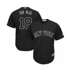 Men's New York Yankees #18 Didi Gregorius Sir MJG Authentic Black 2019 Players Weekend Baseball Jersey