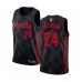 Men's Portland Trail Blazers #24 Kent Bazemore Authentic Black Basketball Jersey - City Edition