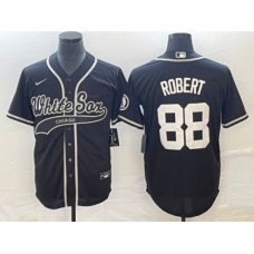 Men's Chicago White Sox #88 Luis Robert Black Cool Base Stitched Baseball Jersey