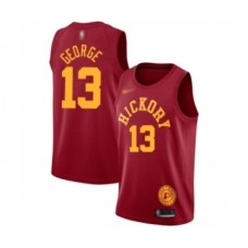 Men's Indiana Pacers #13 Paul George Authentic Red Hardwood Classics Basketball Stitched Jersey