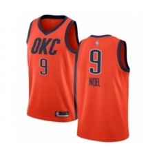 Men's Oklahoma City Thunder #9 Nerlens Noel Orange Swingman Stitched Jersey - Earned Edition