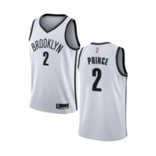 Men's Brooklyn Nets #2 Taurean Prince Authentic White Basketball Jersey - Association Edition