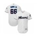 Men's Miami Marlins #66 Jarlin Garcia White Home Flex Base Authentic Collection Baseball Player Stitched Jersey